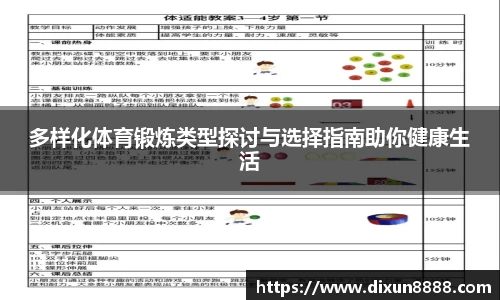 多样化体育锻炼类型探讨与选择指南助你健康生活